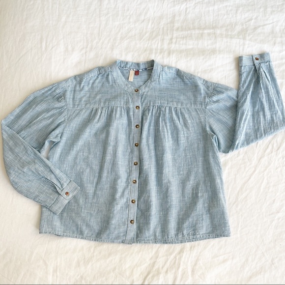Pilcro Peasant Boho Button Down Top - Picture 6 of 13